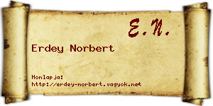 Erdey Norbert névjegykártya