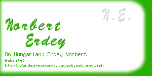 norbert erdey business card